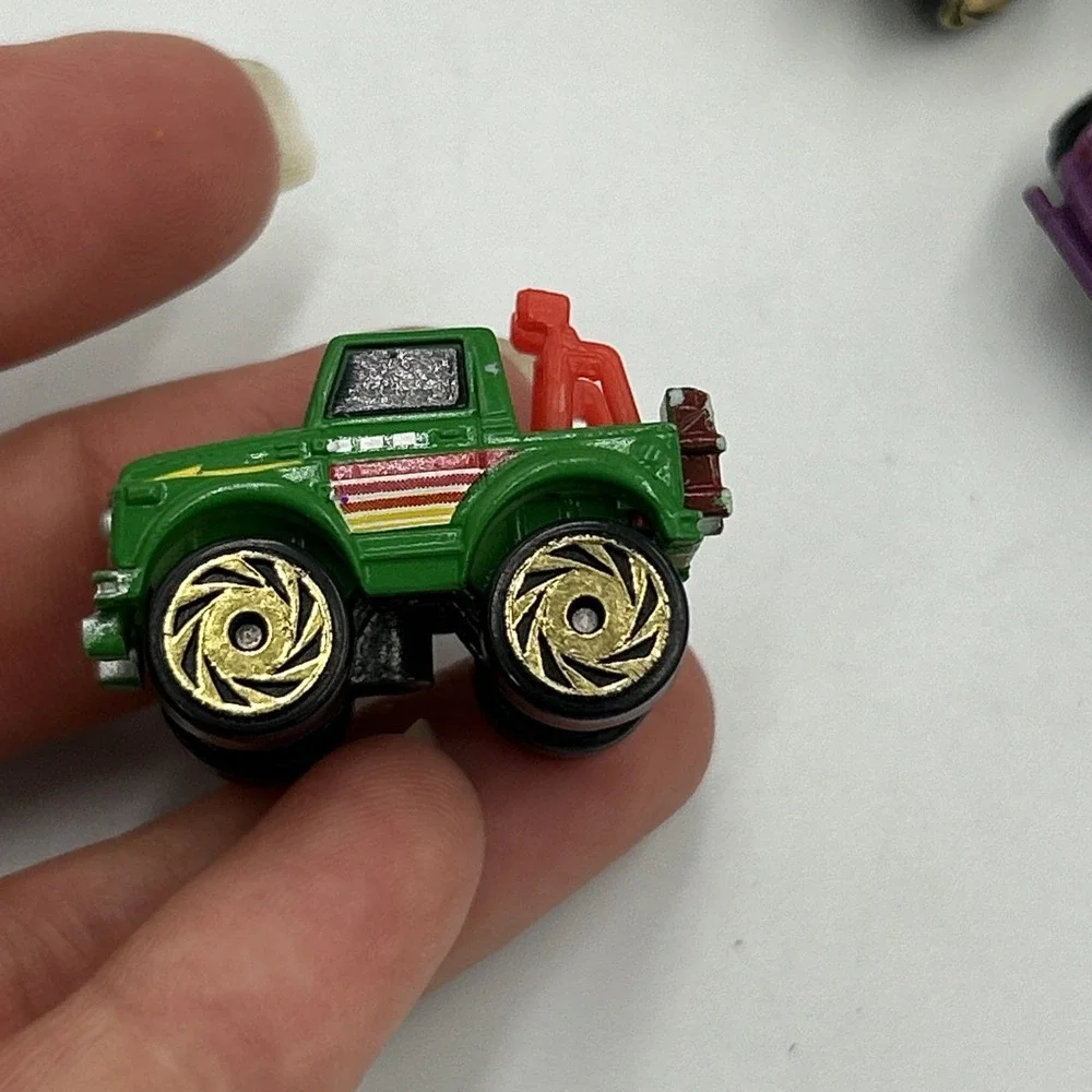 Lot Of 13 Road Champs Micro Machines 1987 Monster Trucks Cars Vintage Gold Tires